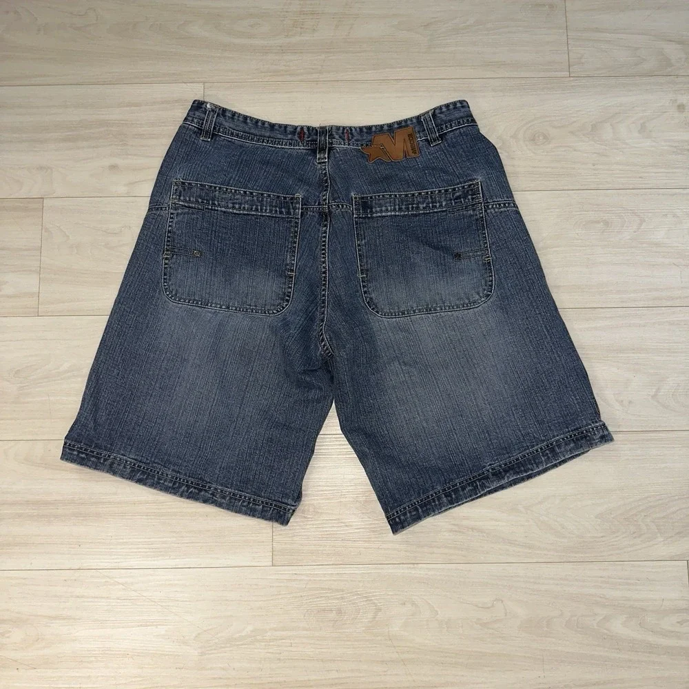 Vintage Mecca Jean Shorts‎ Mens 40 Blue Baggy Jorts Skater Grunge Rap 90s Y2K - Picture 2 of 7
